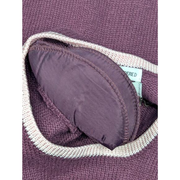 VINTAGE Christopher & Banks Sweater - Purple, Floral, Hand Embroidered, Size XL - Picture 5 of 5